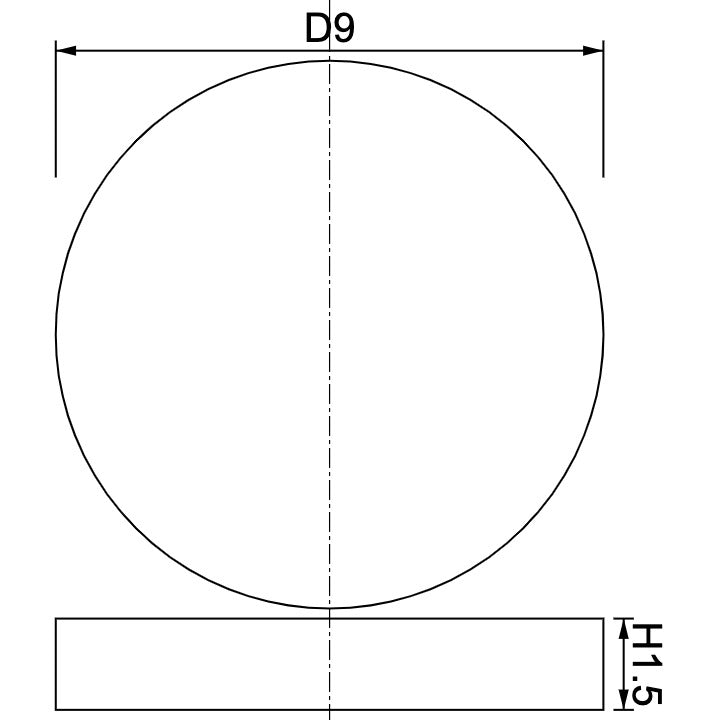 Neodymium Disc Magnet Φ9mm x 1.5mm