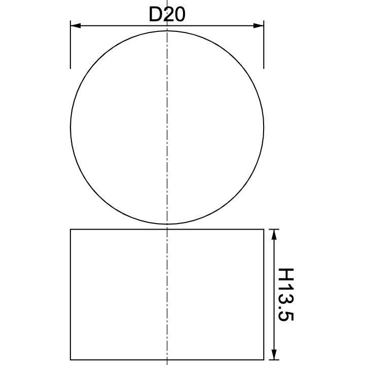 Neodymium Disc Magnet Φ20mm x 13.5mm