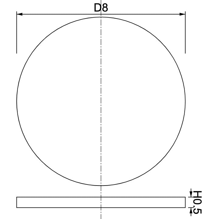 Neodymium Disc Magnet Φ8mm x 0.5mm