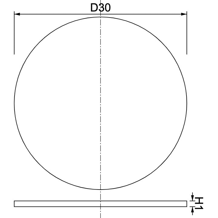 Neodymium Disc Magnet Diameter 30mm x 1mm