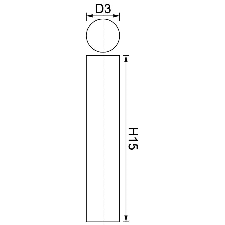 Neodymium Disc Magnet Φ3mm x 15mm