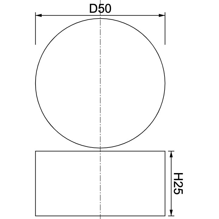 Neodymium Disc Magnet Diameter 50mm x 25mm