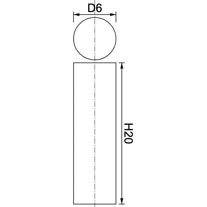 Neodymium Disc Magnet Φ6mm x 20mm