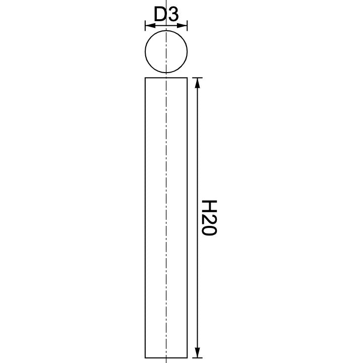 Neodymium Disc Magnet Φ3mm x 20mm