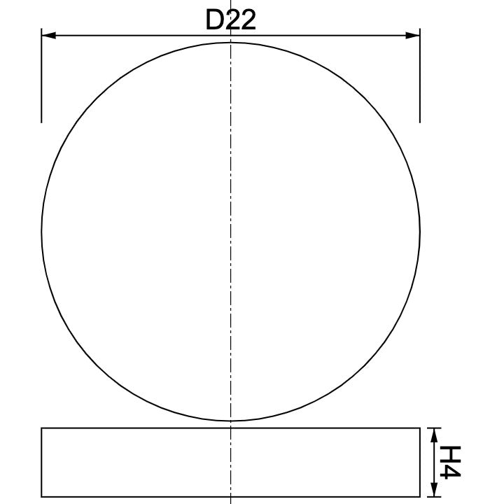 Neodymium Disc Magnet Φ22mm x 4mm