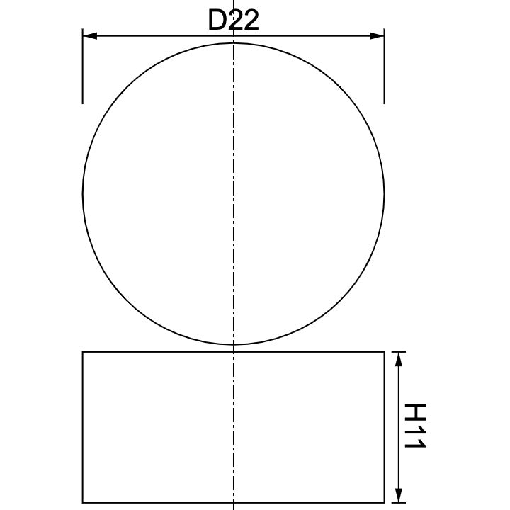 Neodymium Disc Magnet Φ22mm x 11mm