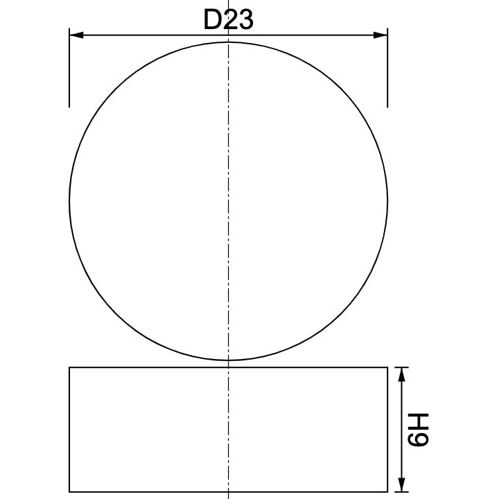 Neodymium Disc Magnet Φ23mm x 9mm