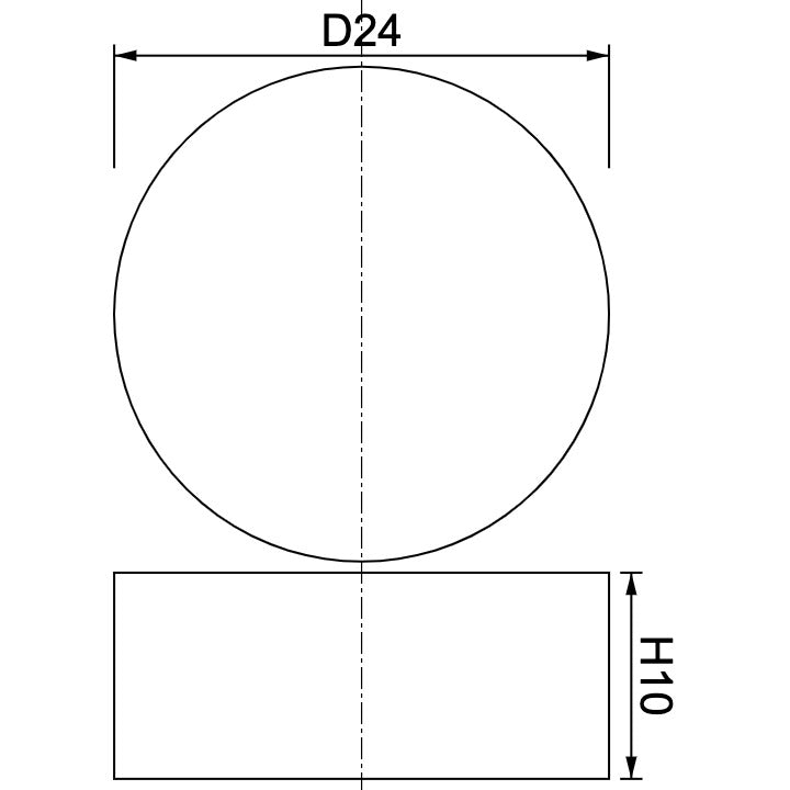 Neodymium Disc Magnet Φ24mm x 10mm