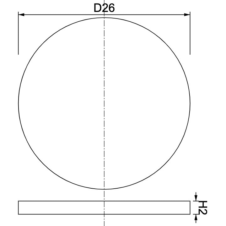 Neodymium Disc Magnet Diameter 26mm x 2mm