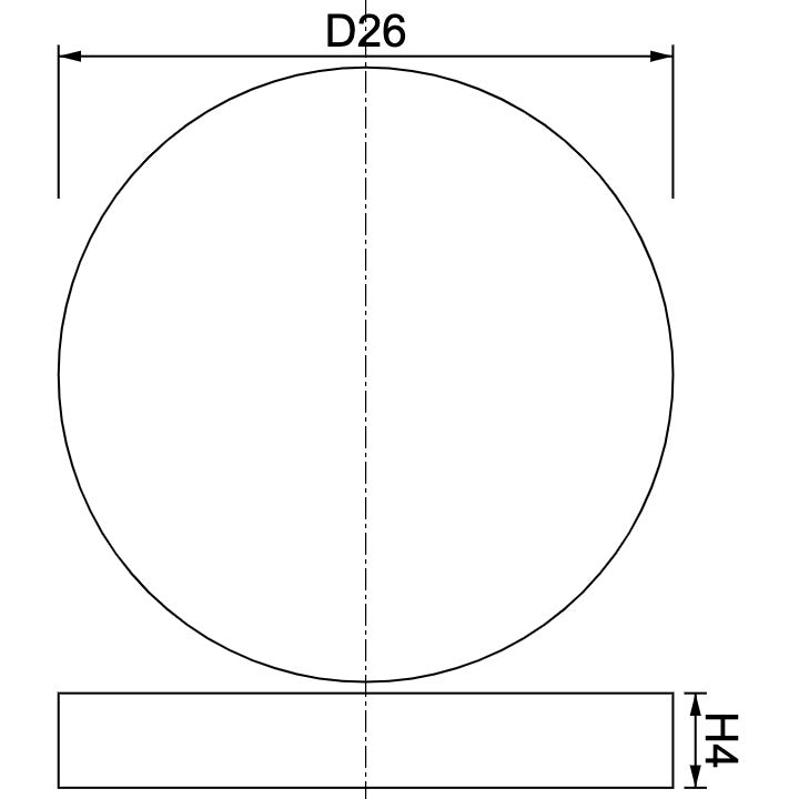 Neodymium Disc Magnet Diameter 26mm x 4mm