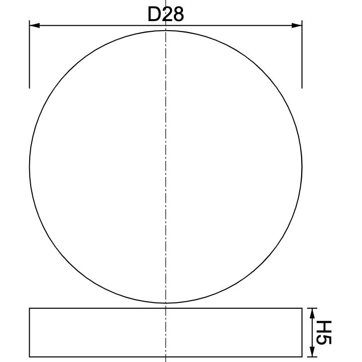 Neodymium Disc Magnet Diameter 28mm x 5mm