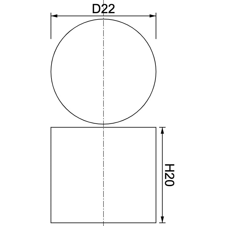 Neodymium Disc Magnet Φ22mm x 20mm