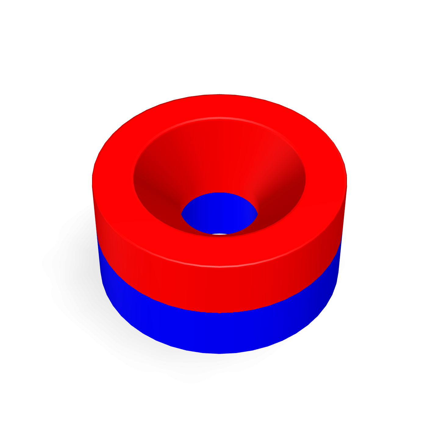 Neodymium Disc Magnet with Countersunk Hole Φ10mm x Φ3.2mm x 5mm /M3 Polarity