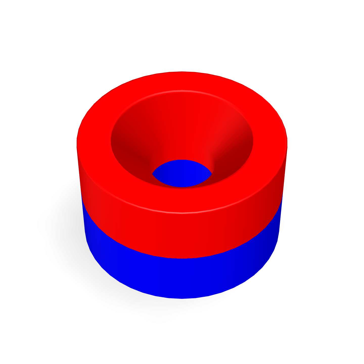 Neodymium Disc Magnet with Countersunk Hole Φ10mm x Φ3.2mm x 6mm /M3 Polarity