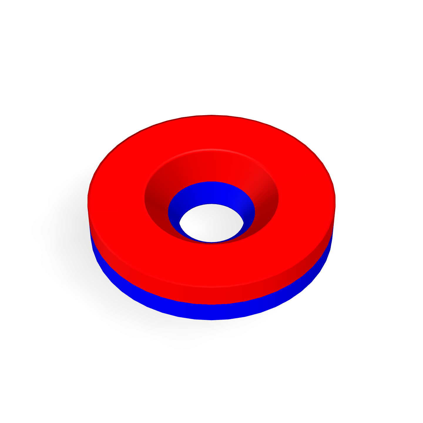 Neodymium Round Countersunk Φ16mm X Φ4.3mm X 3mm /M4