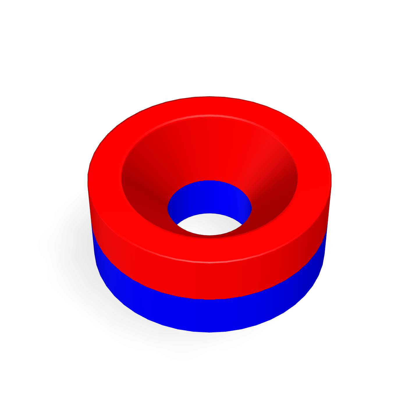 Neodymium Disc Magnet with Countersunk Hole Φ12mm x Φ4.3mm x 5mm /M4 Polarity