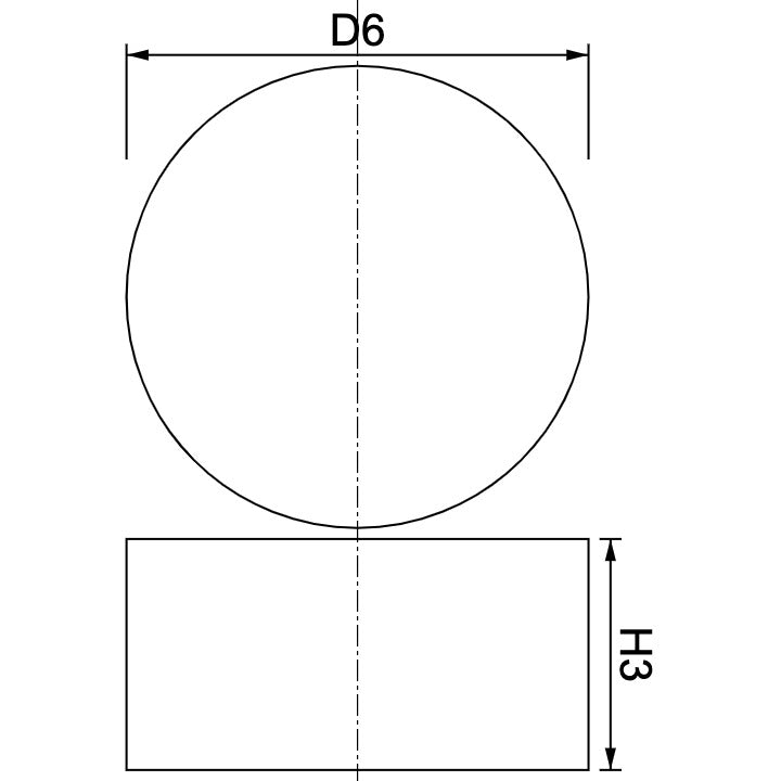 Neodymium Disc Magnet - Diametric Φ6mm x 3mm