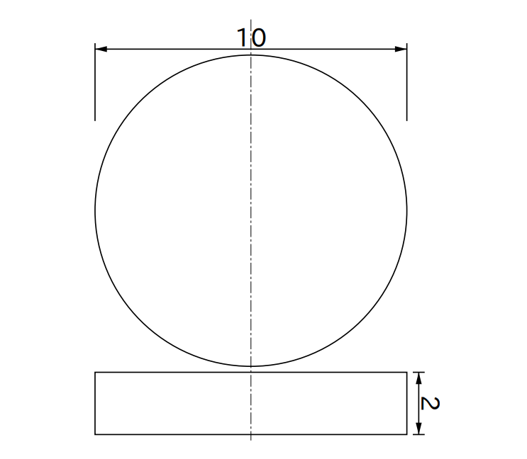 Neodymium Ø10mm X 2mm EPOXY