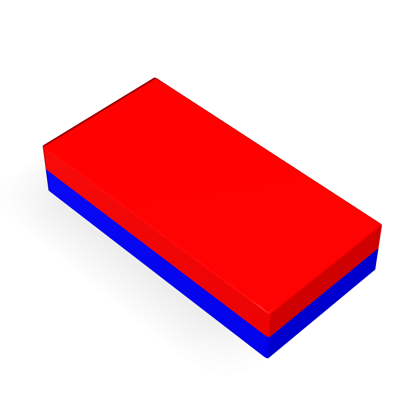 Neodymium Block Magnet 20mm X 10mm X 4mm Polarity