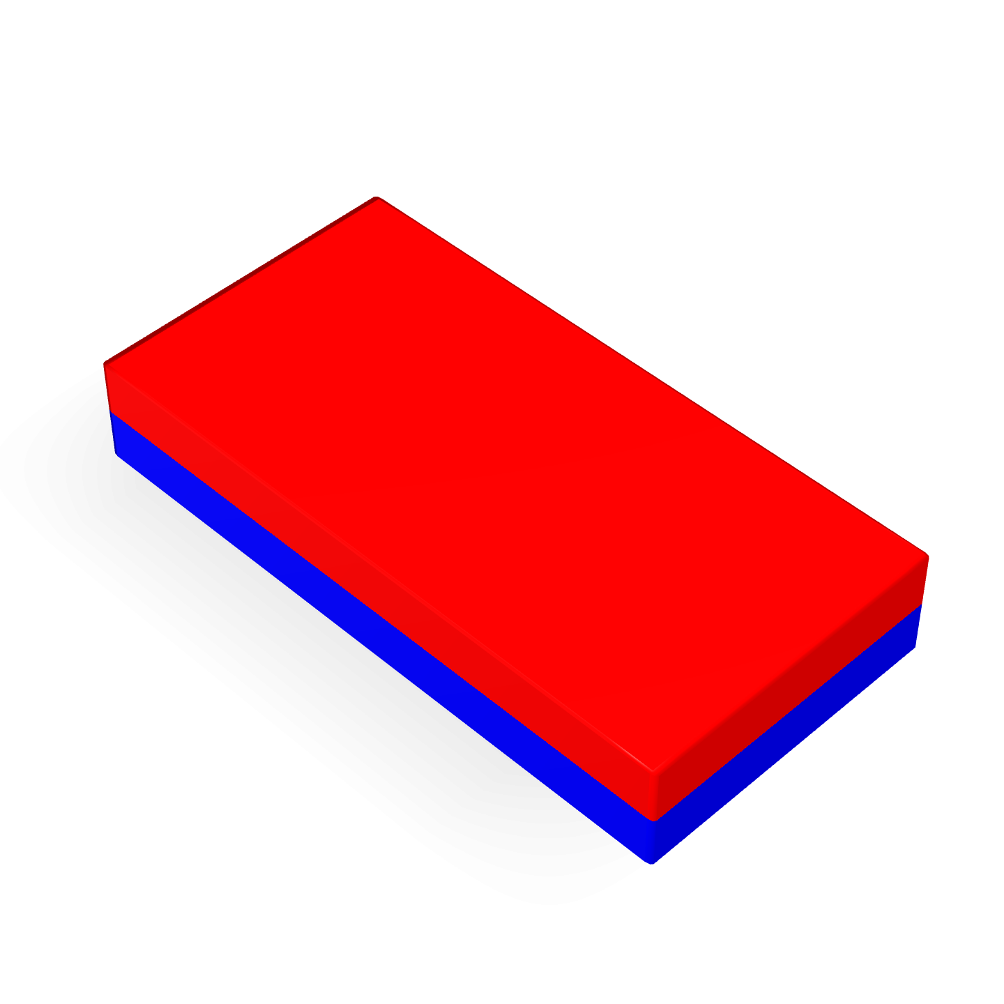 Neodymium Block Magnet 30mm X 15mm X 5mm Polarity