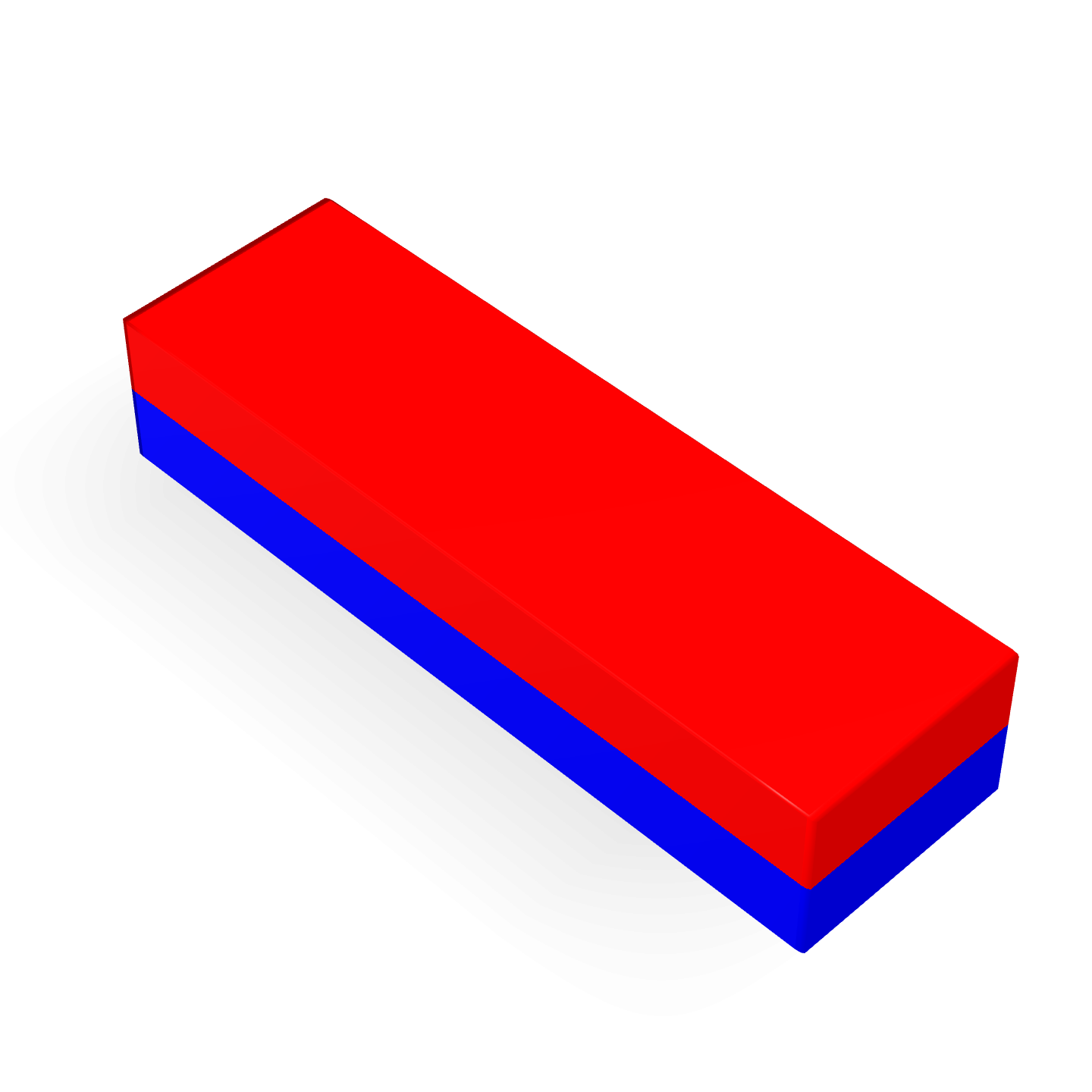 Neodymium Block Magnet 50mm x 15mm x 10mm Polarity