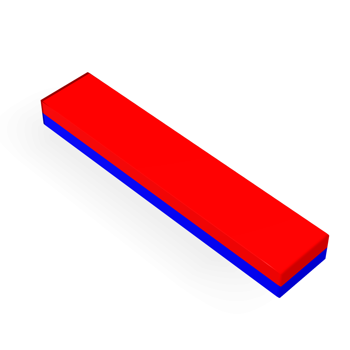 Neodymium Block Magnet 20mm X 4mm X 2mm Polarity