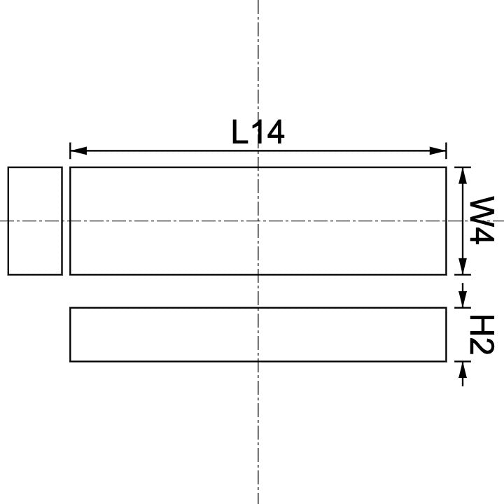 Neodymium Block Magnet 14mm X 4mm X 2mm