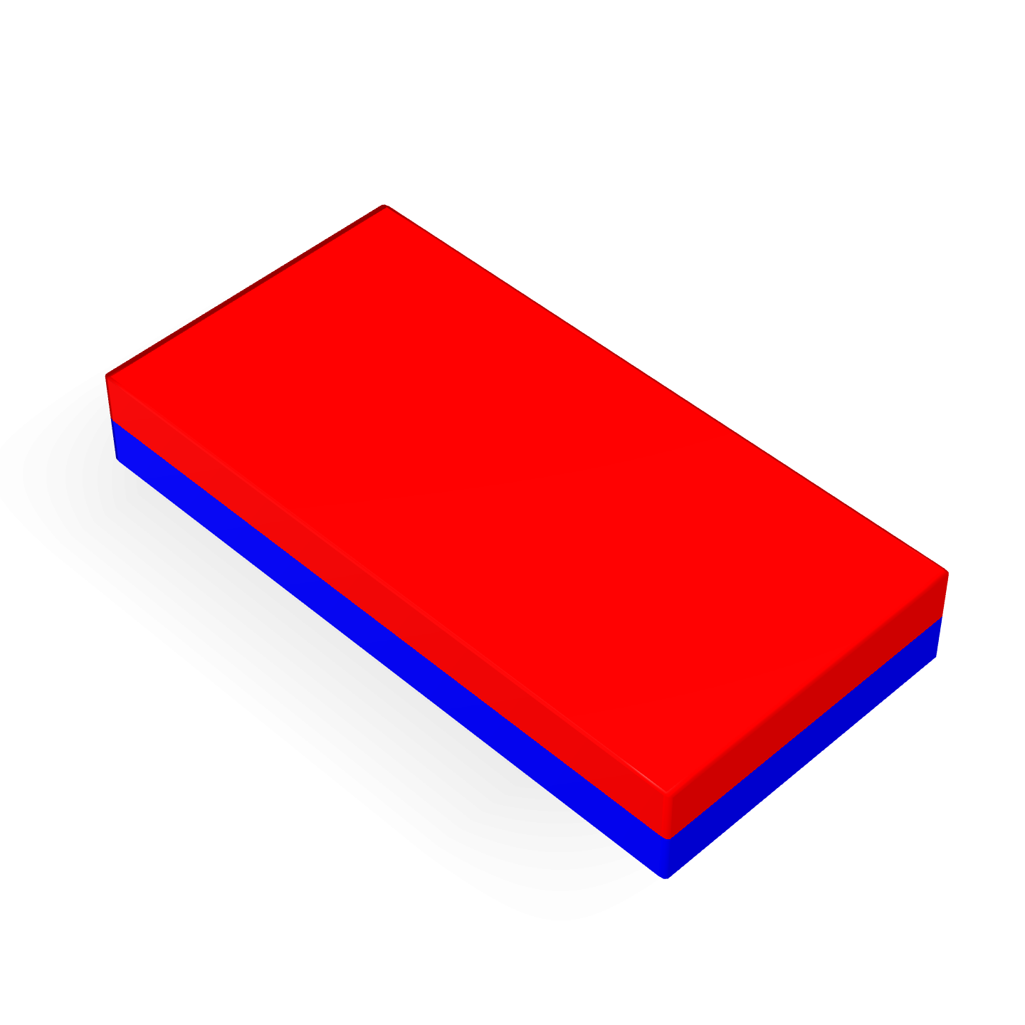 Neodymium Block Magnet 20mm X 10mm X 3mm Polarity