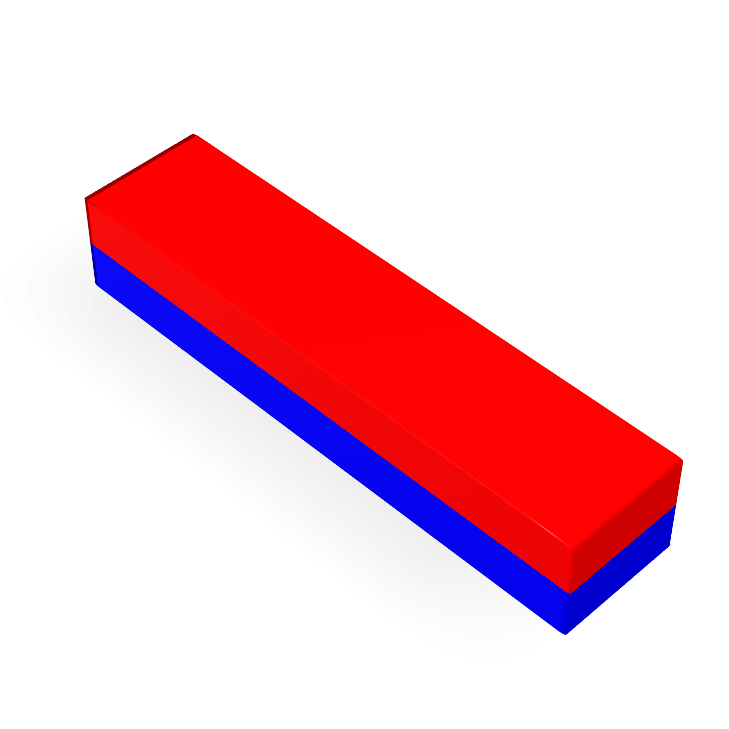 Neodymium Block Magnet 22mm X 5mm X 4mm Polarity