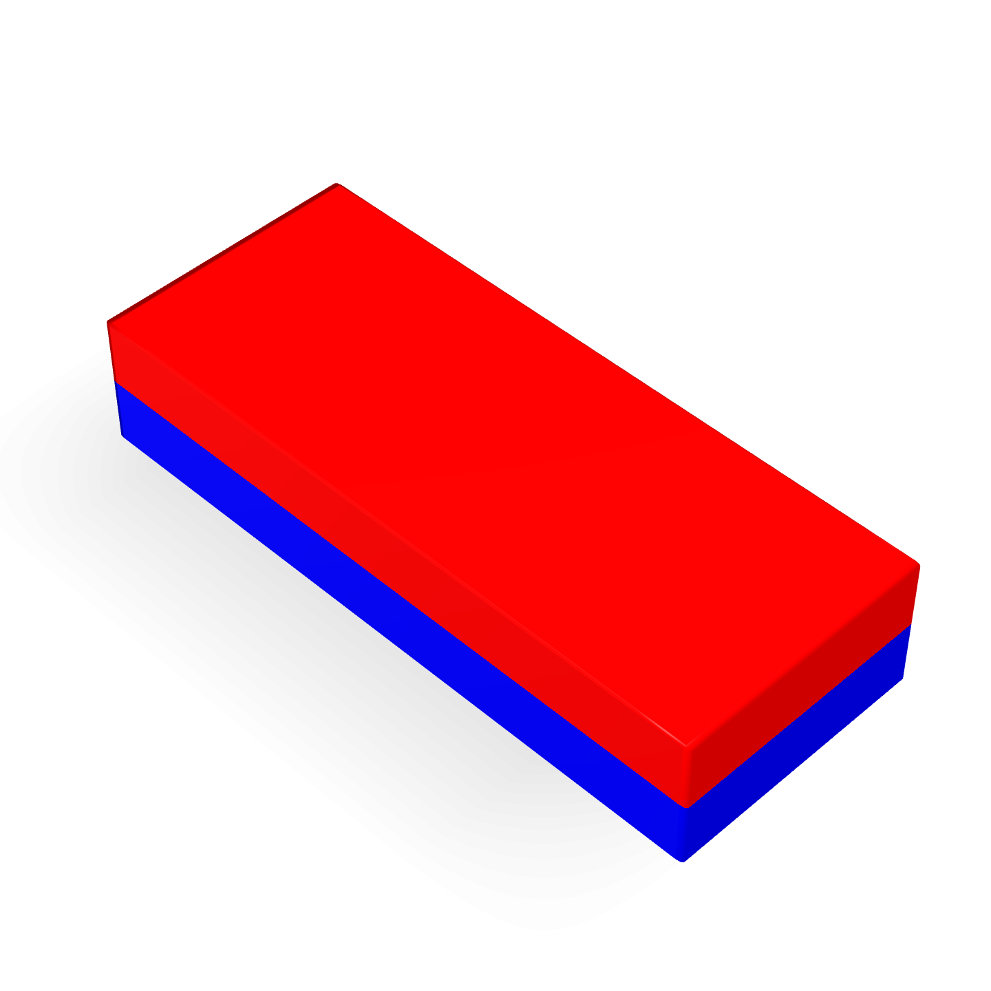 Neodymium Block Magnet 25mm X 10mm X 5mm Polarity