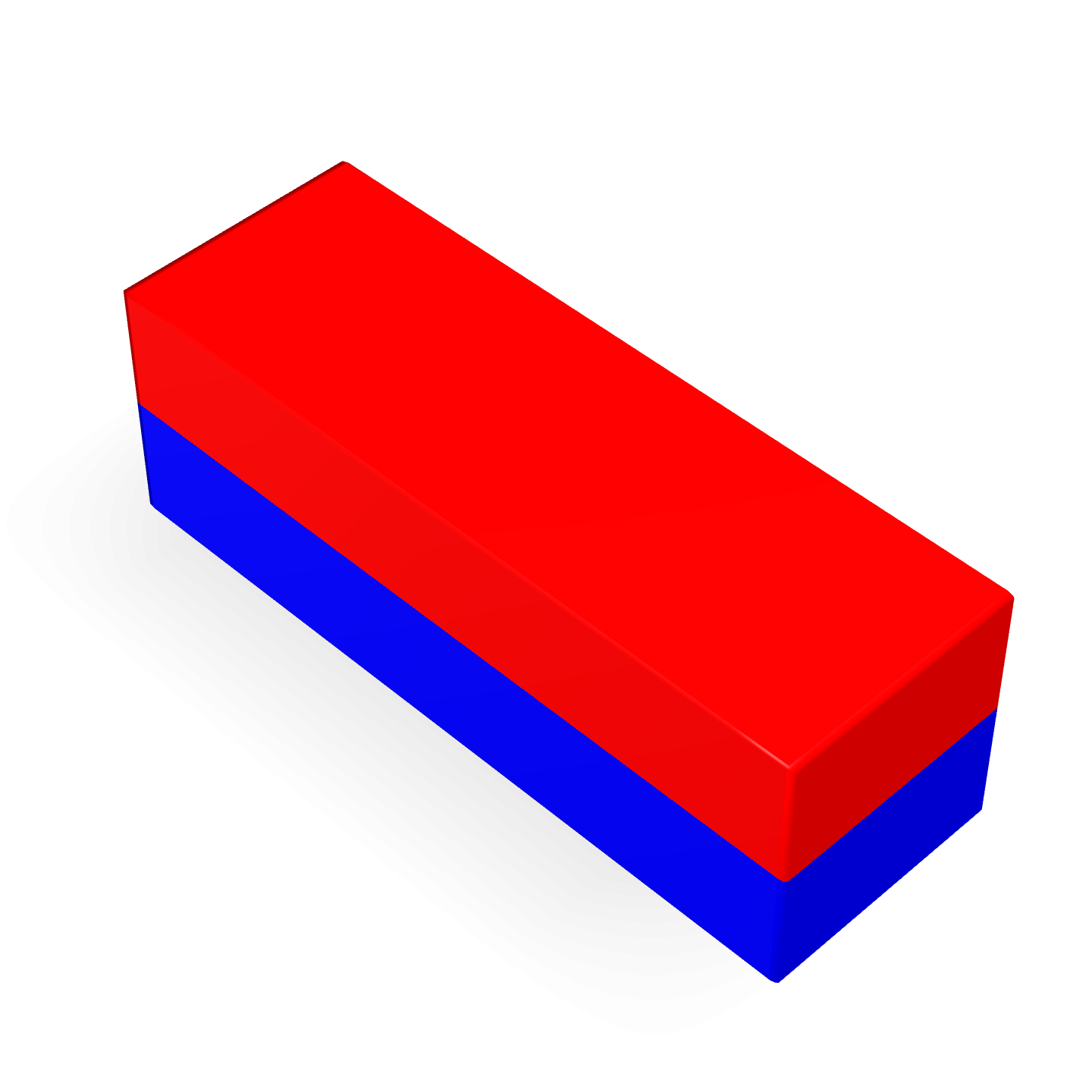 Neodymium Block Magnet 30mm X 10mm X 10mm Polarity