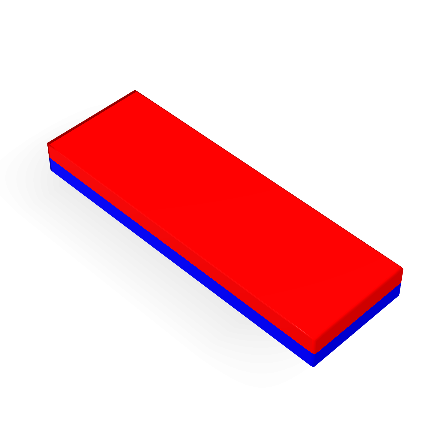 Neodymium Block Magnet 30mm X 10mm X 3mm Polarity