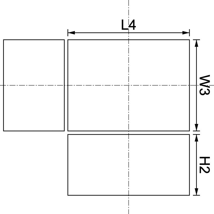 Neodymium Block Magnet 4mm X 3mm X 2mm Drawing