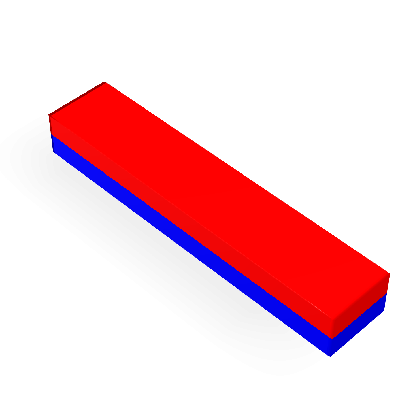 Neodymium Block Magnet 30mm X 6mm X 4mm Polarity