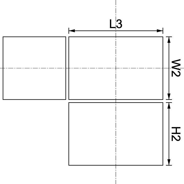 Neodymium Block Magnet 3mm X 2mm X 2mm Drawing