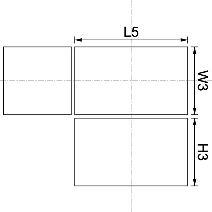 Neodymium Block Magnet 5mm X 3mm X 3mm Drawing