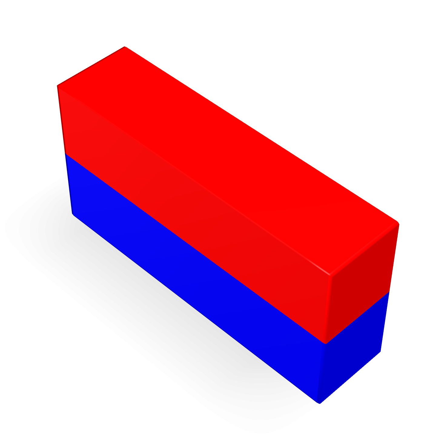 Neodymium Block Magnet 20mm X 5mm X 10mm Polarity