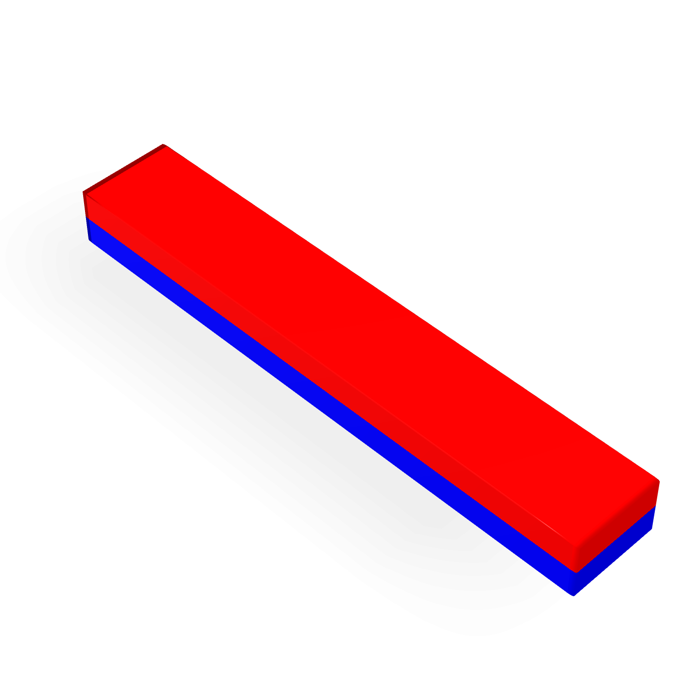 Neodymium Block Magnet 30mm X 5mm X 3mm Polarity