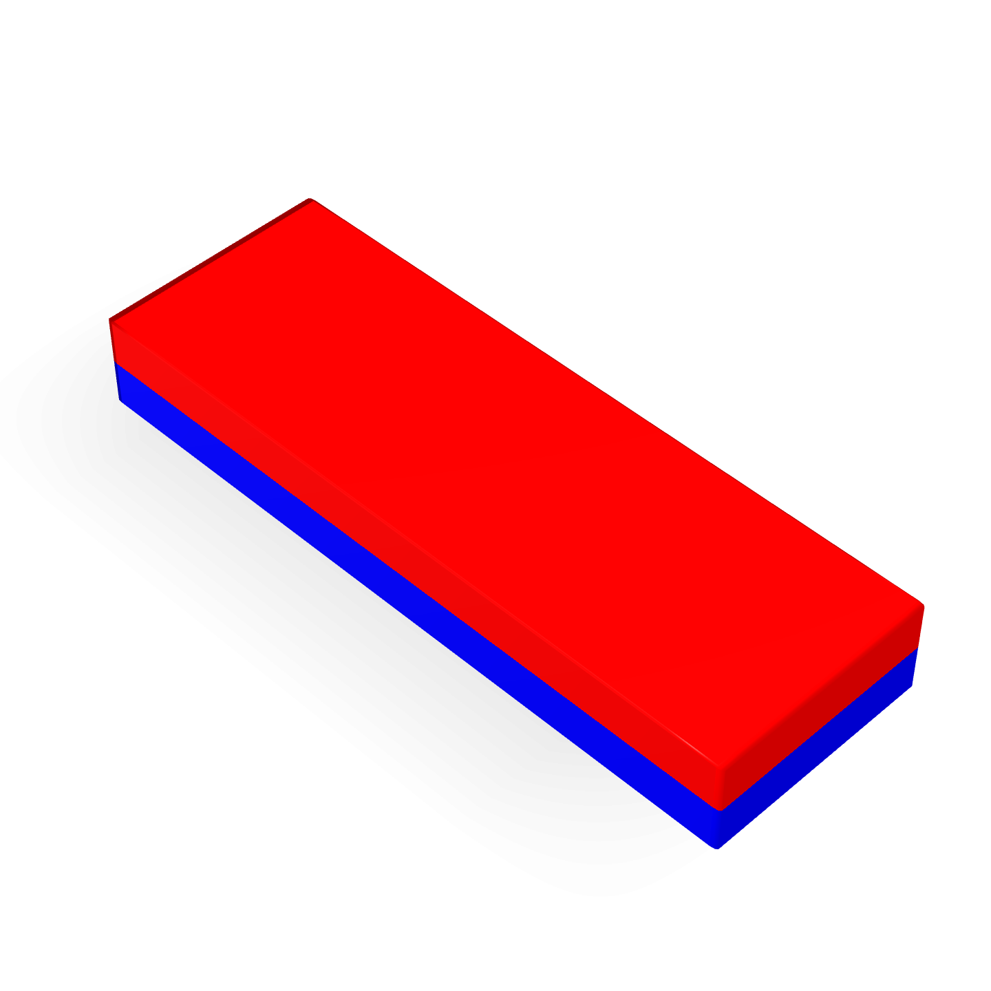 Neodymium Block Magnet 30mm x 10mm x 4mm Polarity