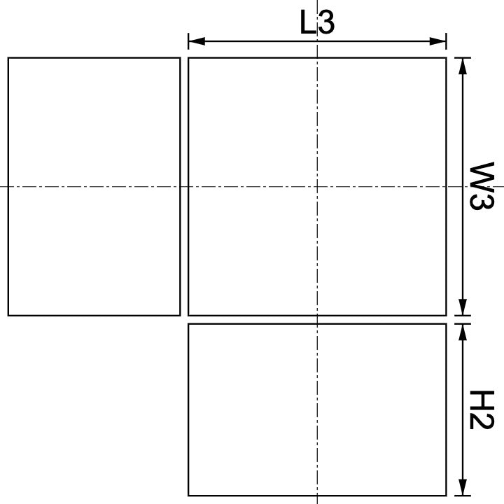 Neodymium Block Magnet 3mm X 3mm X 2mm Drawing