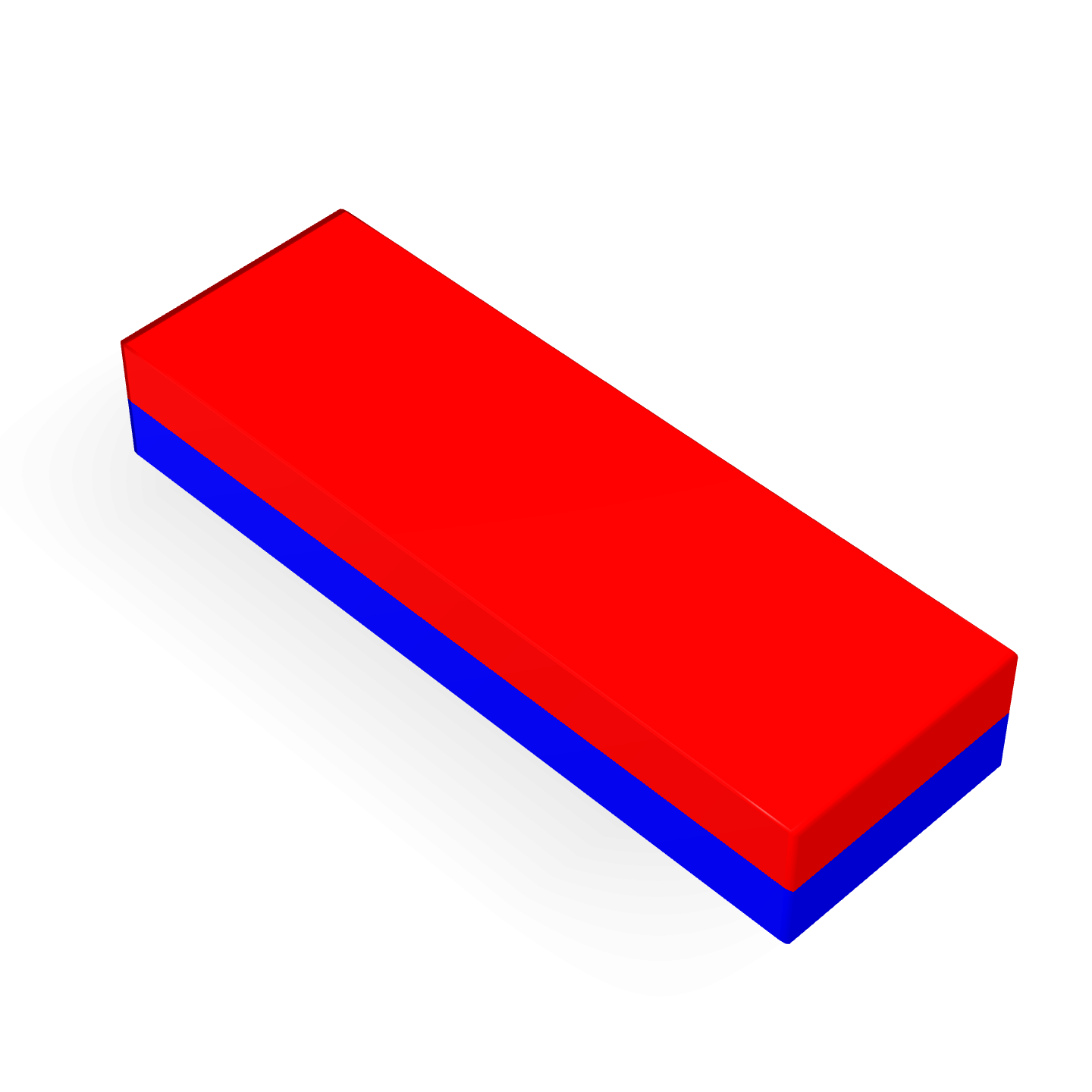 Neodymium Block Magnet 60mm X 20mm X 10mm Polarity