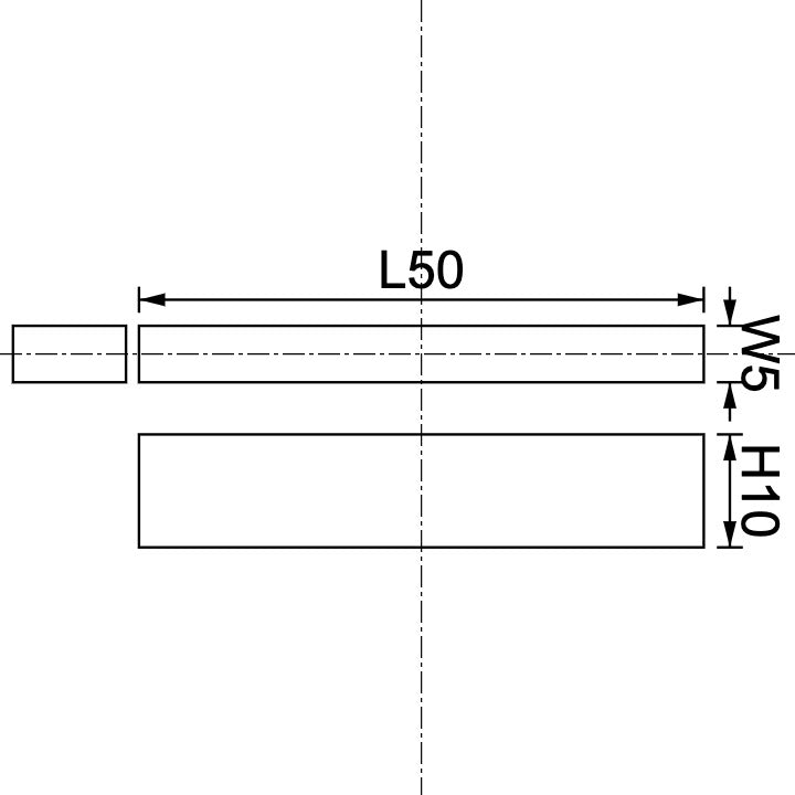 Neodymium Square 50mm X 5mm X 10mm