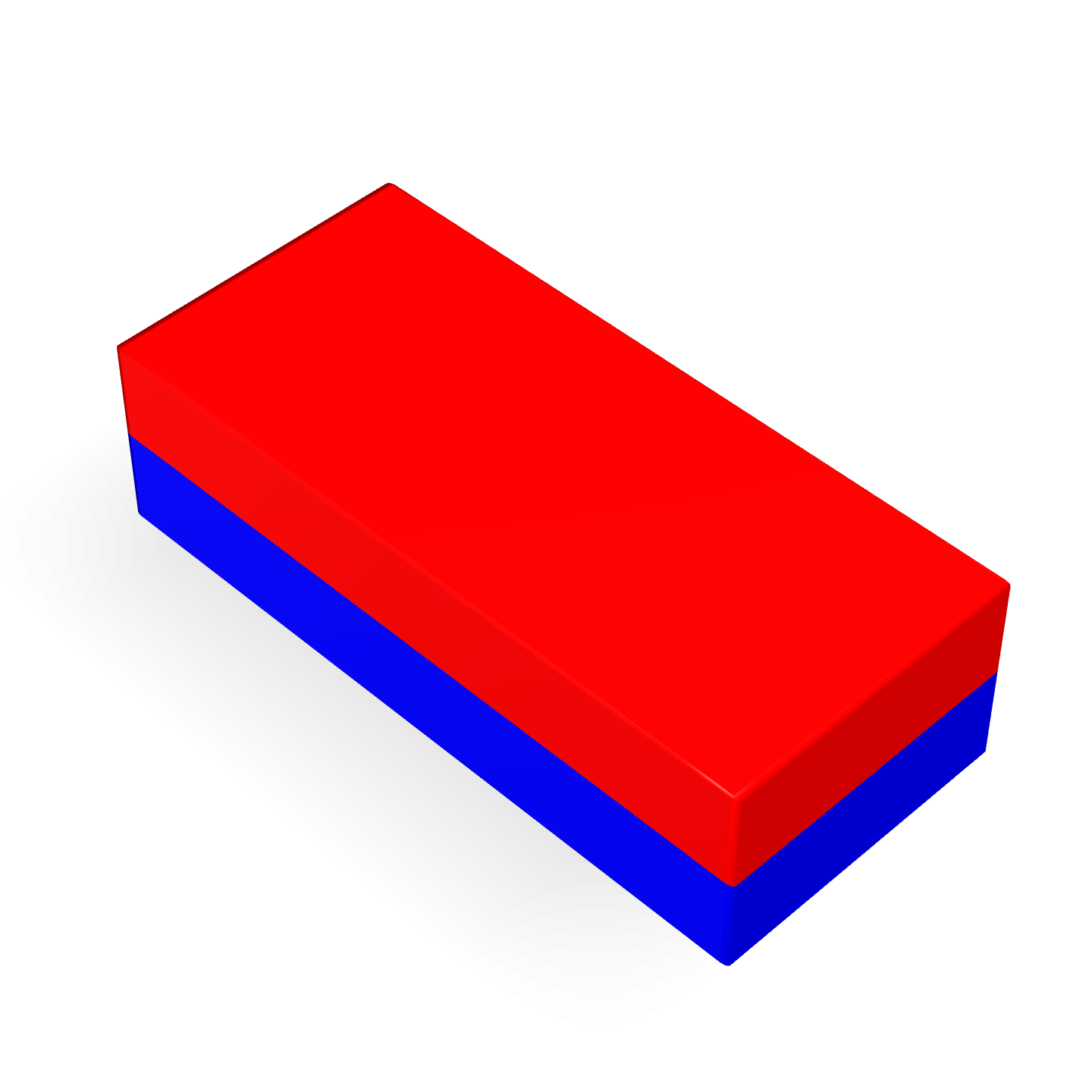 Neodymium Block Magnet 18mm X 8mm X 5mm Polarity