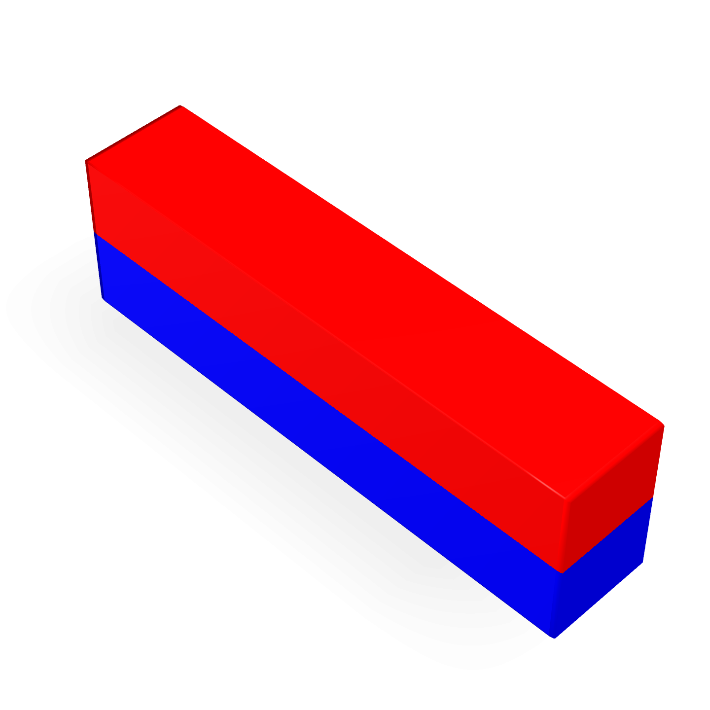 Neodymium Block Magnet 50mm X 10mm X 15mm Polarity