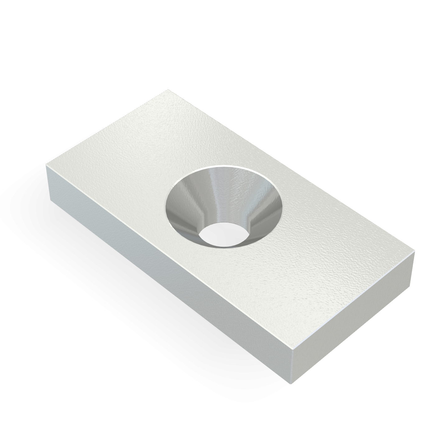 Neodymium Square Countersunk 20mm x 10mm x 3mm /M3