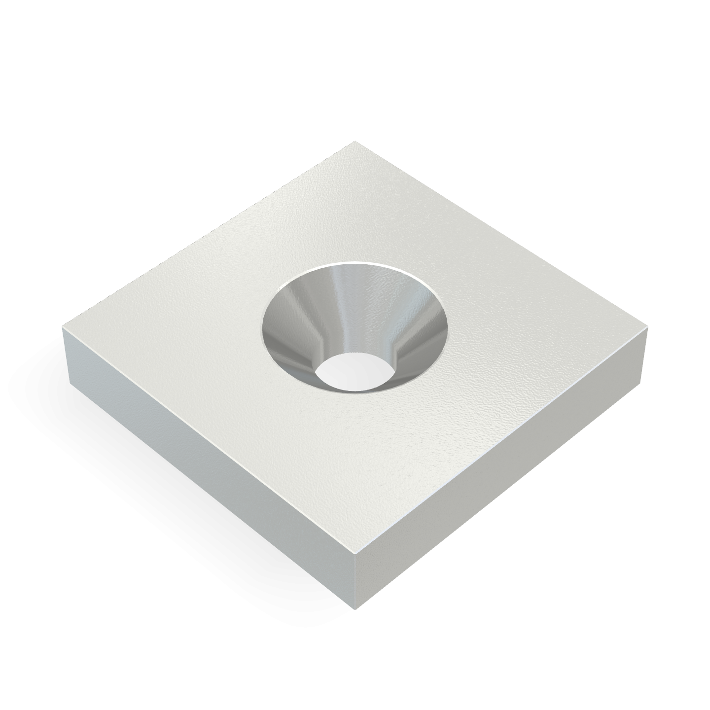 Neodymium Square Countersunk 15mm x 15mm x 3mm /M3