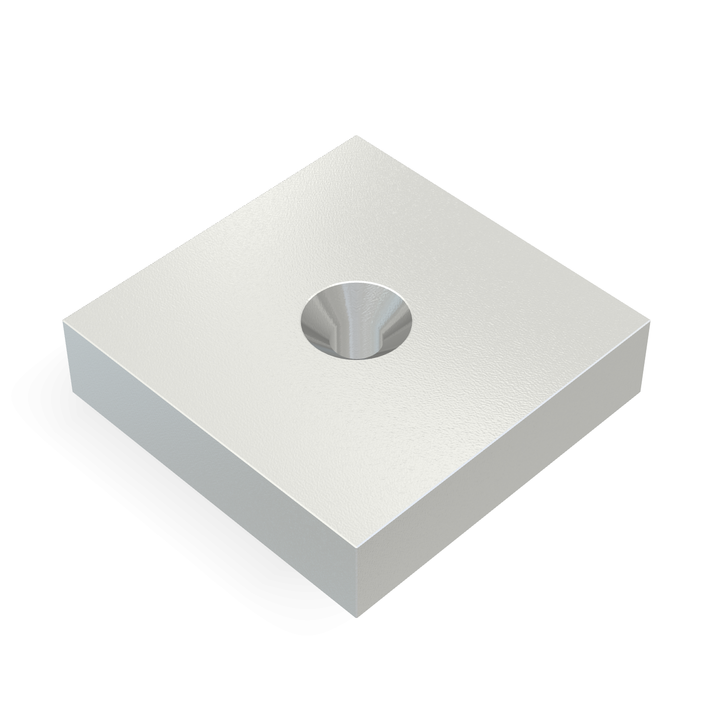 Neodymium Square Countersunk 40mm x 40mm x 10mm /M5